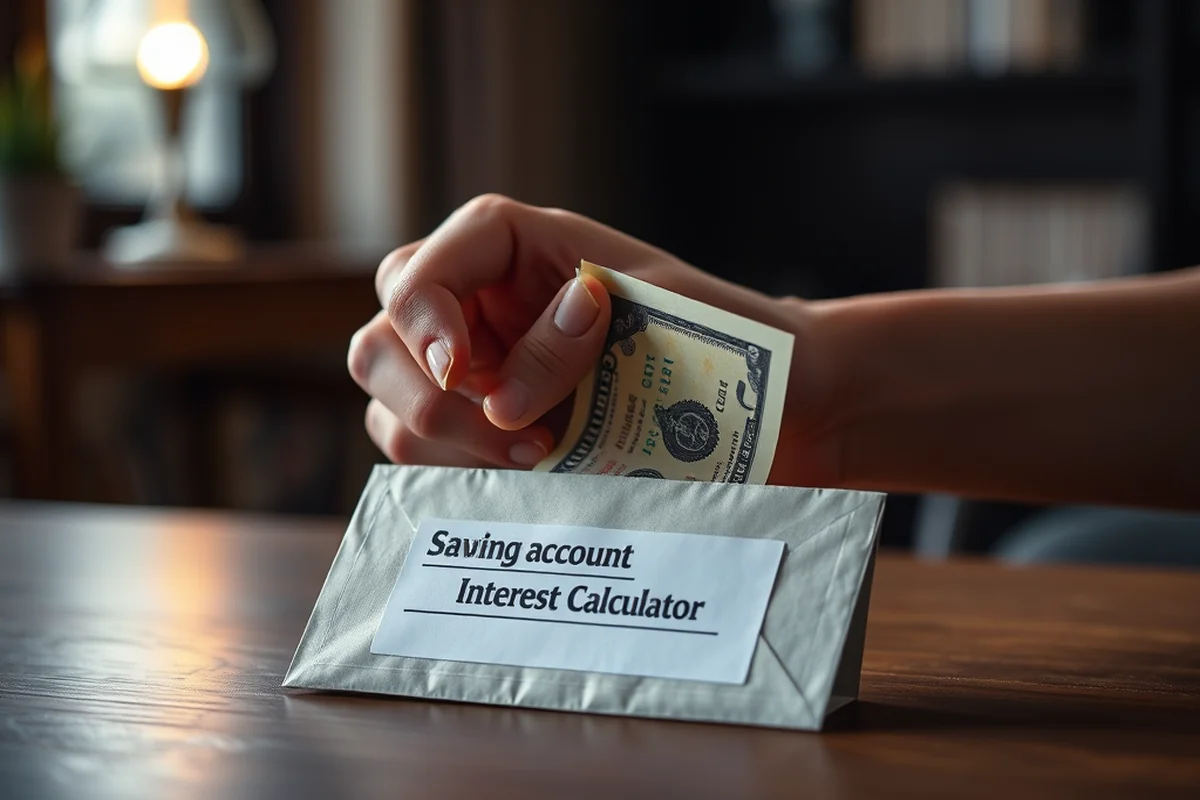 savings account interest calculator — Savings Account Interest Calculator (step by step)